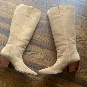 Matisse Suede Knee-High Boots in Tan